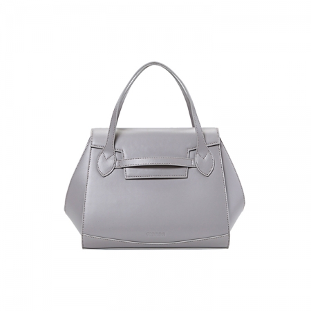 sacs à main en cuir véritable de couleur grise pour les femmes