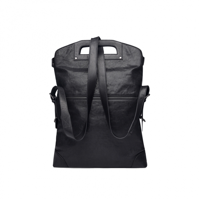 sacs à bandoulière en cuir véritable noir pour hommes multifonctionnels 
