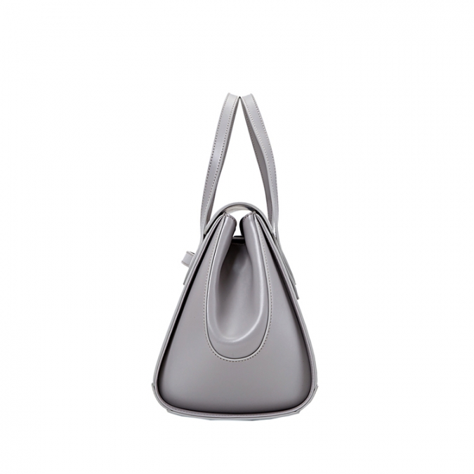 sacs à main en cuir véritable de couleur gris pour femme 