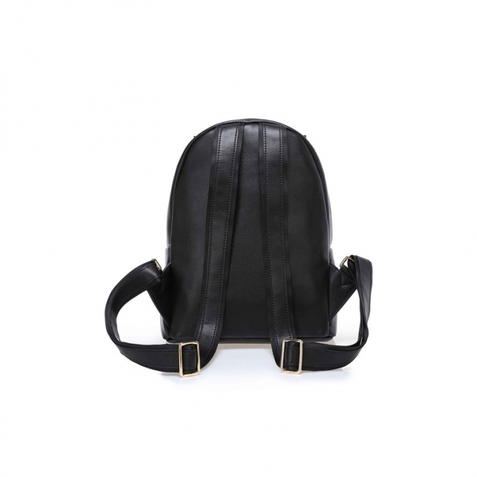sac à dos en cuir noir style pratique des femmes de conception 