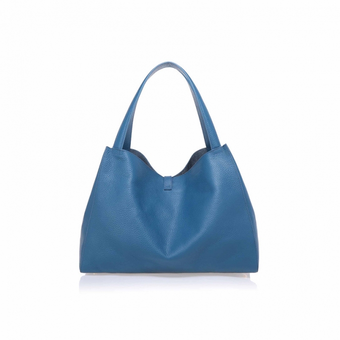 hot design grandes femmes bleu en cuir fourre-tout sac à main sacoche 
