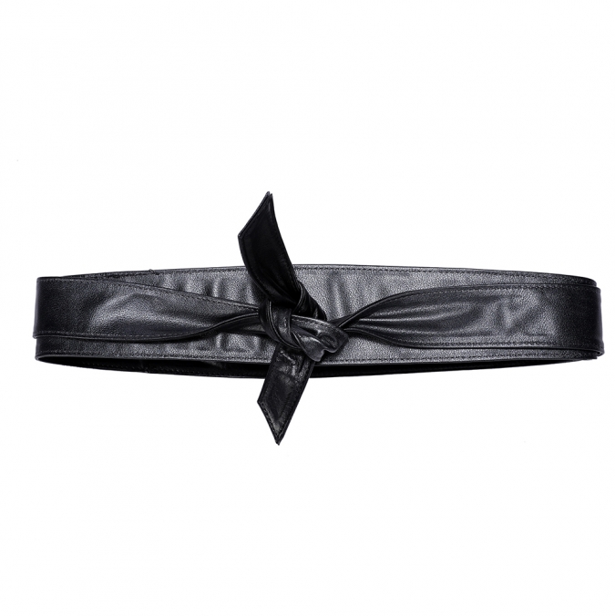 ceinture de taille noire entièrement personnalisée en cuir véritable pour dames 