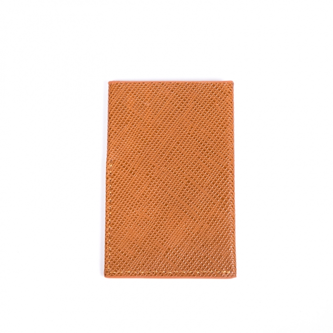 porte-cartes en cuir saffiano simple personnalisé 