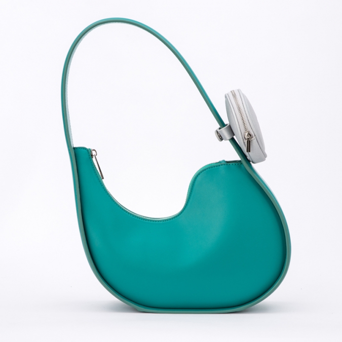 sac à bandoulière femme vert clair hobos sac à main design unique avec petite pochette 